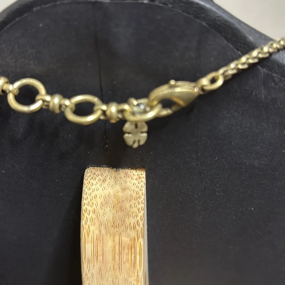 Lucky Brand Simple Slider Boho Beaded Rope Chain Necklace